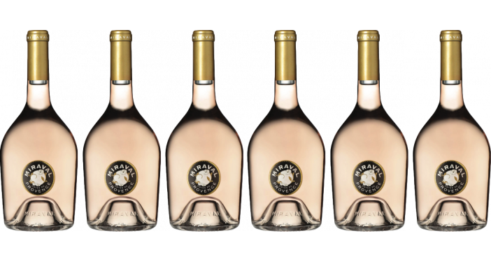 Bottle of Miraval Rose 2022 6 Flessen Koffer wine 0 ml