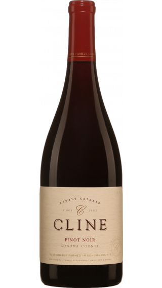 Bottle of Cline Pinot Noir 2020 wine 750 ml