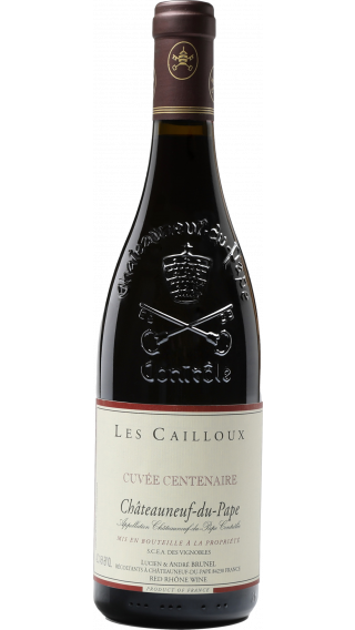 Bottle of Andre Brunel Les Cailloux Cuvee Centenaire Chateauneuf du Pape 2019 wine 750 ml