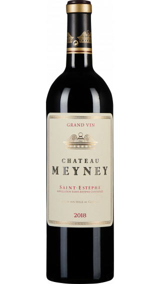 Bottle of Chateau Meyney 2018 wine 750 ml