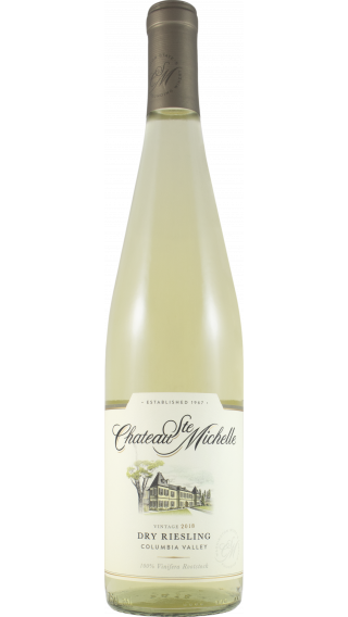 Bottle of Chateau Ste Michelle Dry Riesling 2018 wine 750 ml