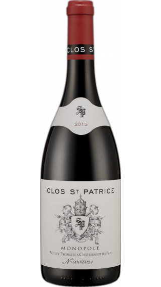 Bottle of Domaine Saint Patrice Clos St Patrice Monopole Chateauneuf Du Pape 2015 wine 750 ml