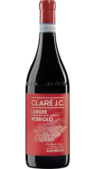 Bottle of G.D. Vajra Langhe Nebbiolo Clare JC 2023 wine 750 ml