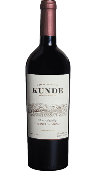 Bottle of Kunde Family Estate Cabernet Sauvignon 2021 wine 750 ml