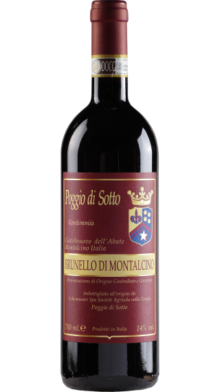 Bottle of Poggio di Sotto Brunello di Montalcino 2018 wine 750 ml