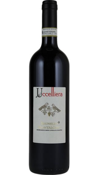 Bottle of Uccelliera Brunello di Montalcino 2018 wine 750 ml